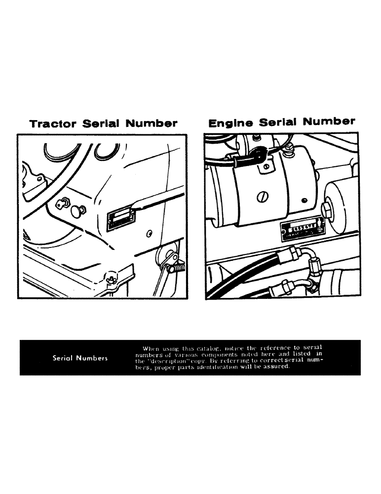Схема запчастей Case 430CK - (001B) - TRACTOR AND ENGINE SERIAL NUMBER 