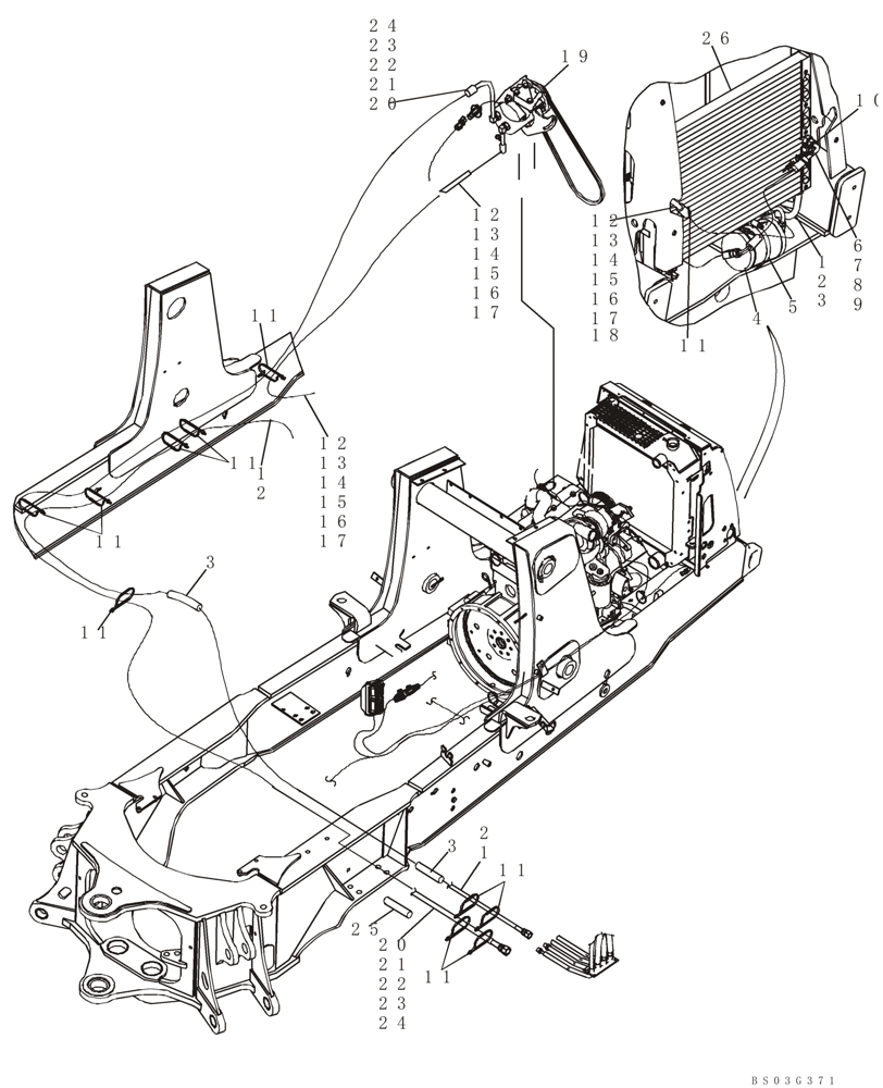 Схема запчастей Case 580M - (09-66) - CAB - AIR CONDITIONING, CONDENSER, RECEIVER-DRIER (09) - CHASSIS/ATTACHMENTS