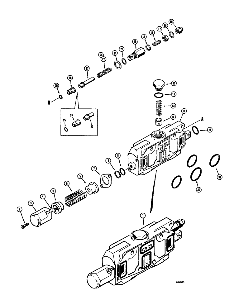 Схема запчастей Case 750 - (274) - D33869 DOZER ANGLING OR TILT SECTION (07) - HYDRAULIC SYSTEM