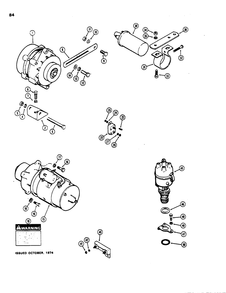 Схема запчастей Case 480B - (084) - ELECTRICAL EQUIPMENT MOUNTING, (148B) SPARK IGNITION ENGINE 