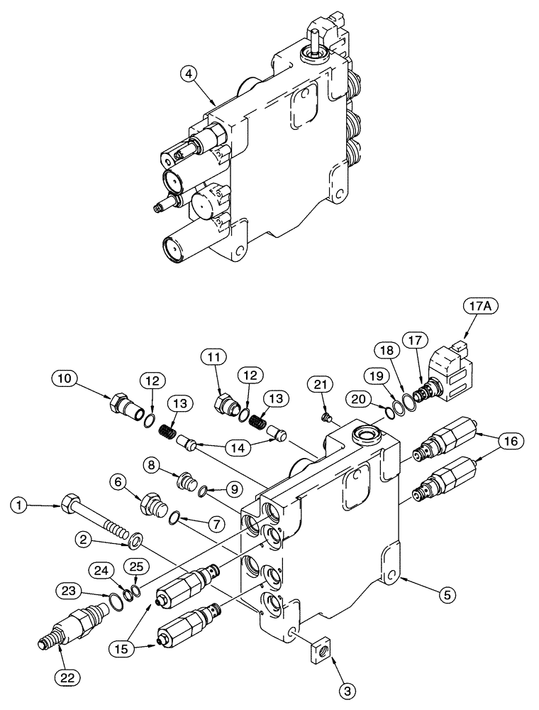 Схема запчастей Case 90XT - (08-15) - VALVE, CONTROL MOUNTING, NORTH AMERICAN MODELS -JAF0320049, EUROPEAN MODELS -JAF0274261 (08) - HYDRAULICS