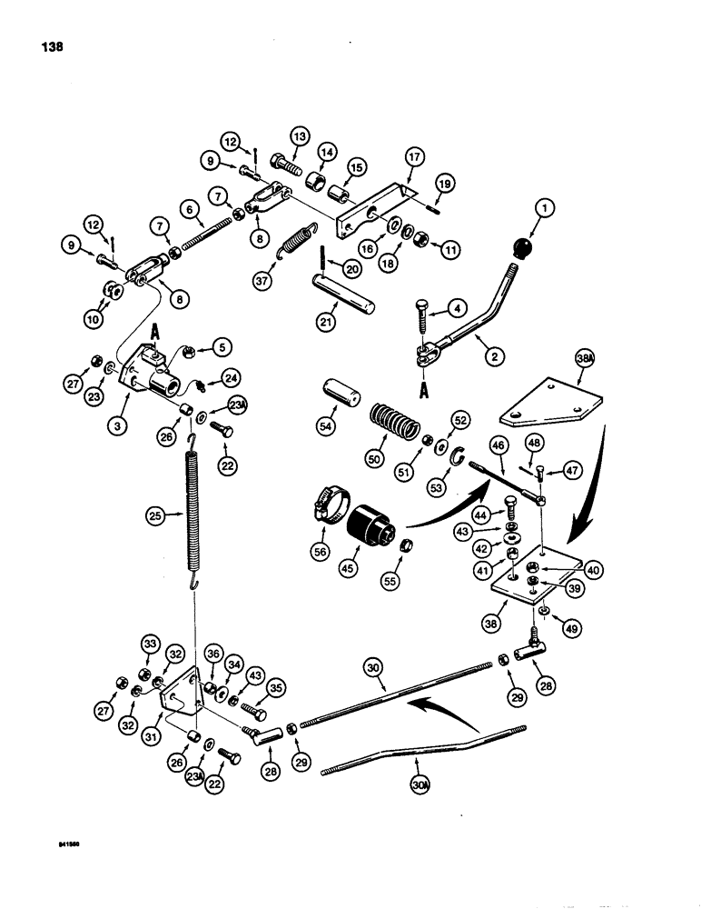 Схема запчастей Case 1835 - (138) - PARKING LATCH (07) - BRAKES