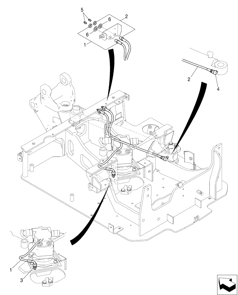 Схема запчастей Case CX17B - (01-019) - LUB LINES (71) - LUBRICATION SYSTEM