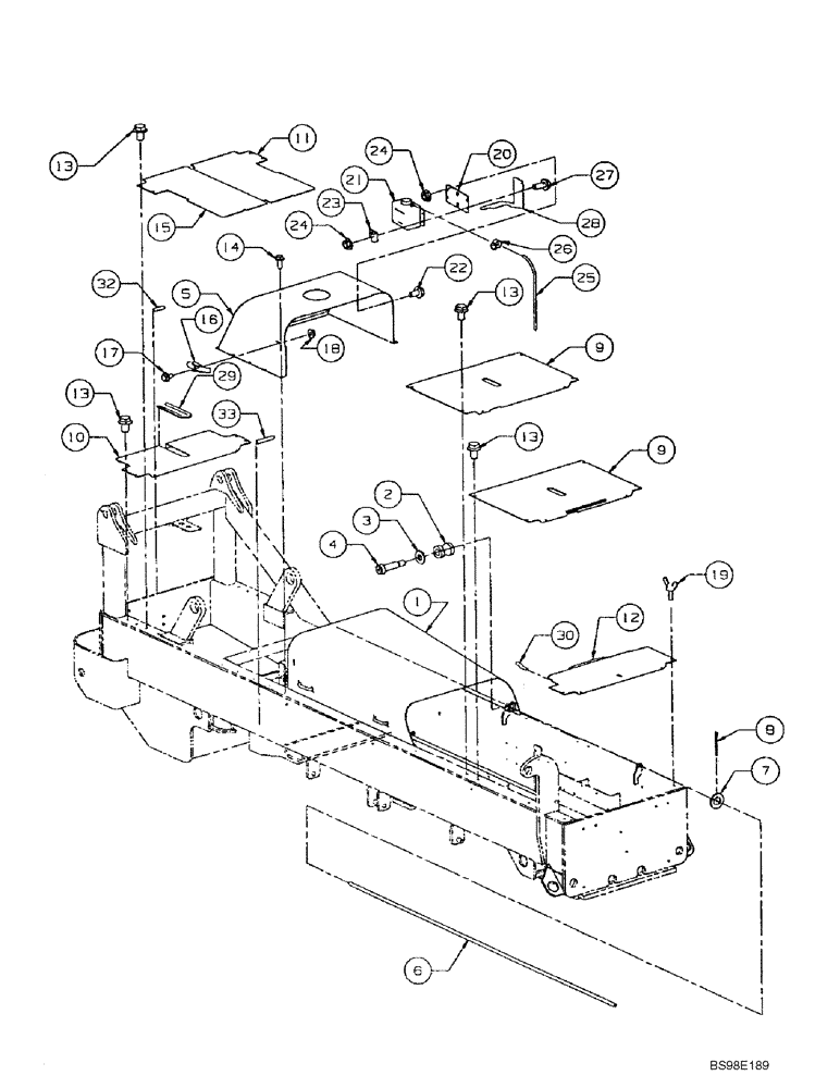 Схема запчастей Case 686G - (9-02) - PLATES, COVERS AND RELATED PARTS (SERIES 1 686G, 686GXR) (09) - CHASSIS/ATTACHMENTS