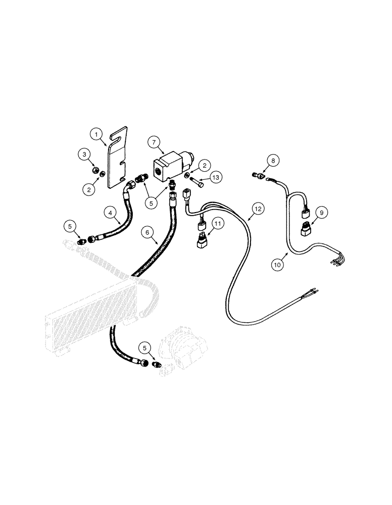 Схема запчастей Case 865 AWD - (08-094[01]) - ENGINE COOLING SYSTEM - “ON-OFF” SYSTEM (08) - HYDRAULICS