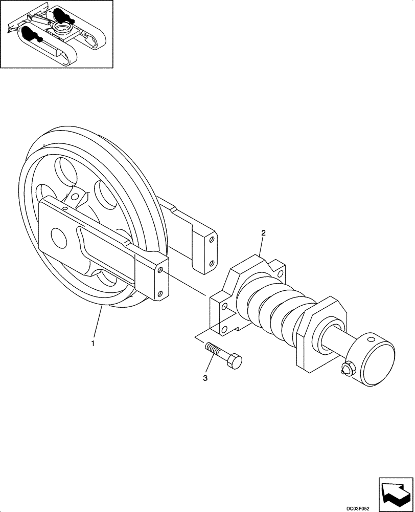 Схема запчастей Case CX14 - (05-05[00]) - TRACK - IDLER (11) - TRACKS/STEERING