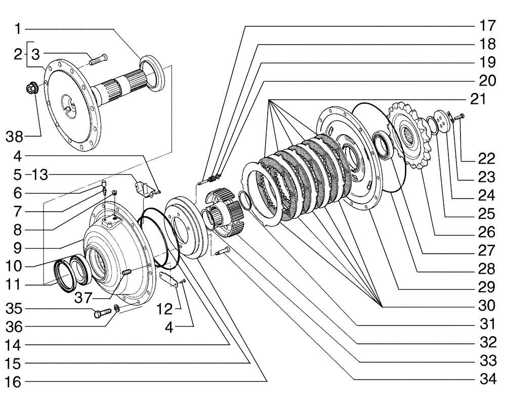 Схема запчастей Case 865B AWD - (06-21[01]) - REAR AXLE WHEEL HUB (06) - POWER TRAIN