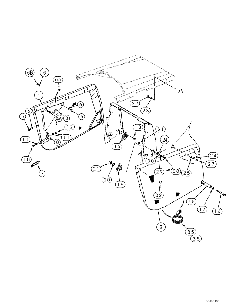 Схема запчастей Case 580M - (09-43) - HOOD - PANELS, SIDE (09) - CHASSIS/ATTACHMENTS