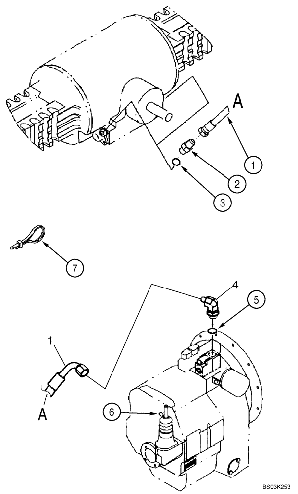 Схема запчастей Case 580M - (06-25) - AXLE, REAR - DIFFERENTIAL LOCK (06) - POWER TRAIN