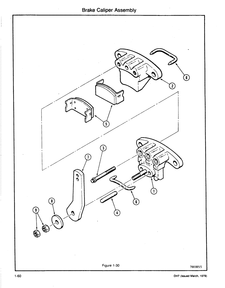 Схема запчастей Case DH7 - (1-60) - BRAKE CALIPER ASSEMBLY (33) - BRAKES & CONTROLS