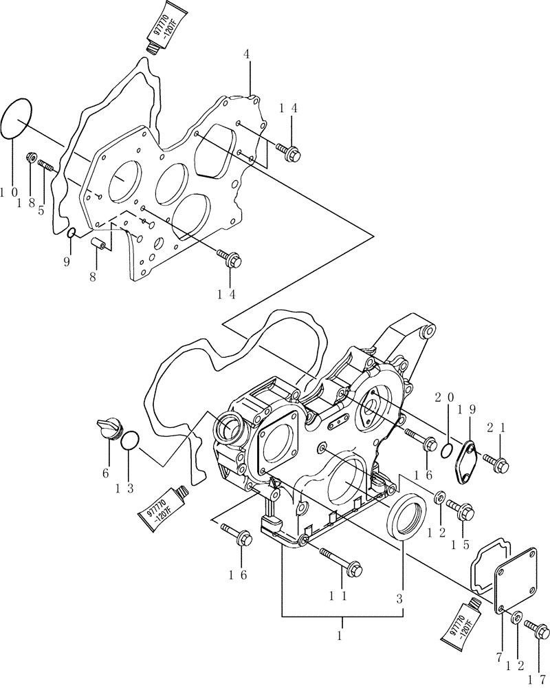 Схема запчастей Case CX31B - (3TNV88-BPYB-4) - GEAR HOUSING (00) - GENERAL & PICTORIAL INDEX