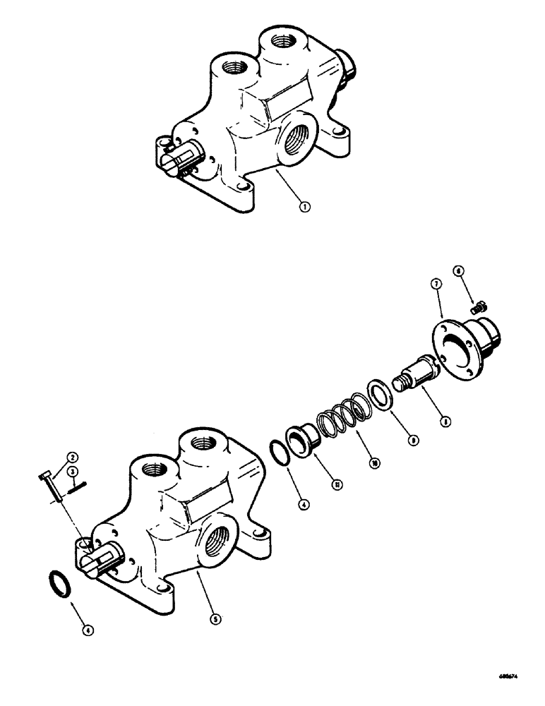 Схема запчастей Case 400 - (118) - D45649 CONTROL VALVE (07) - HYDRAULIC SYSTEM