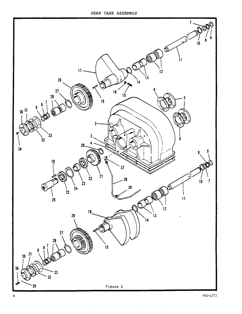 Схема запчастей Case P-60 - (06) - GEAR CASE ASSEMBLY 