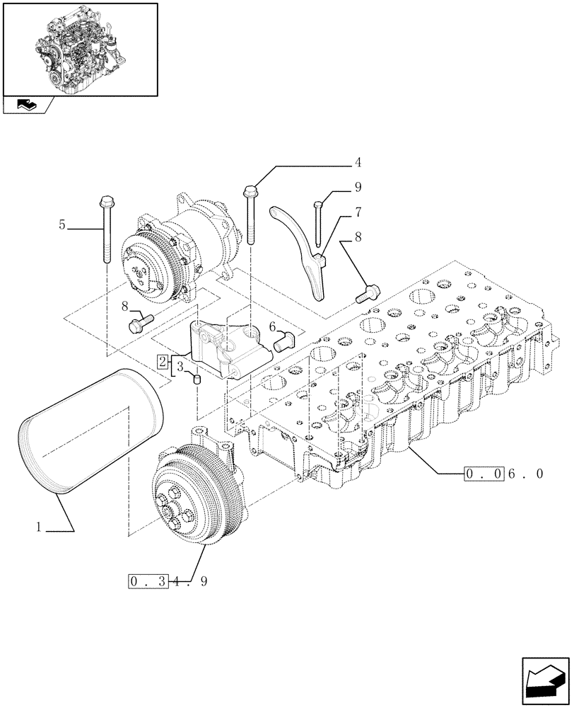 Схема запчастей Case F5CE5454B A001 - (0.86.0) - COMPLETION PARTS (504254515) 