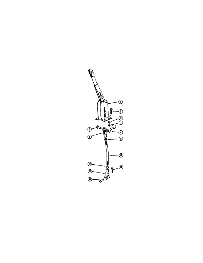 Схема запчастей Case W7 - (162) - PARKING BRAKE LEVER AND LINKAGE, CLUTCH CONTROL VALVE (07) - BRAKES