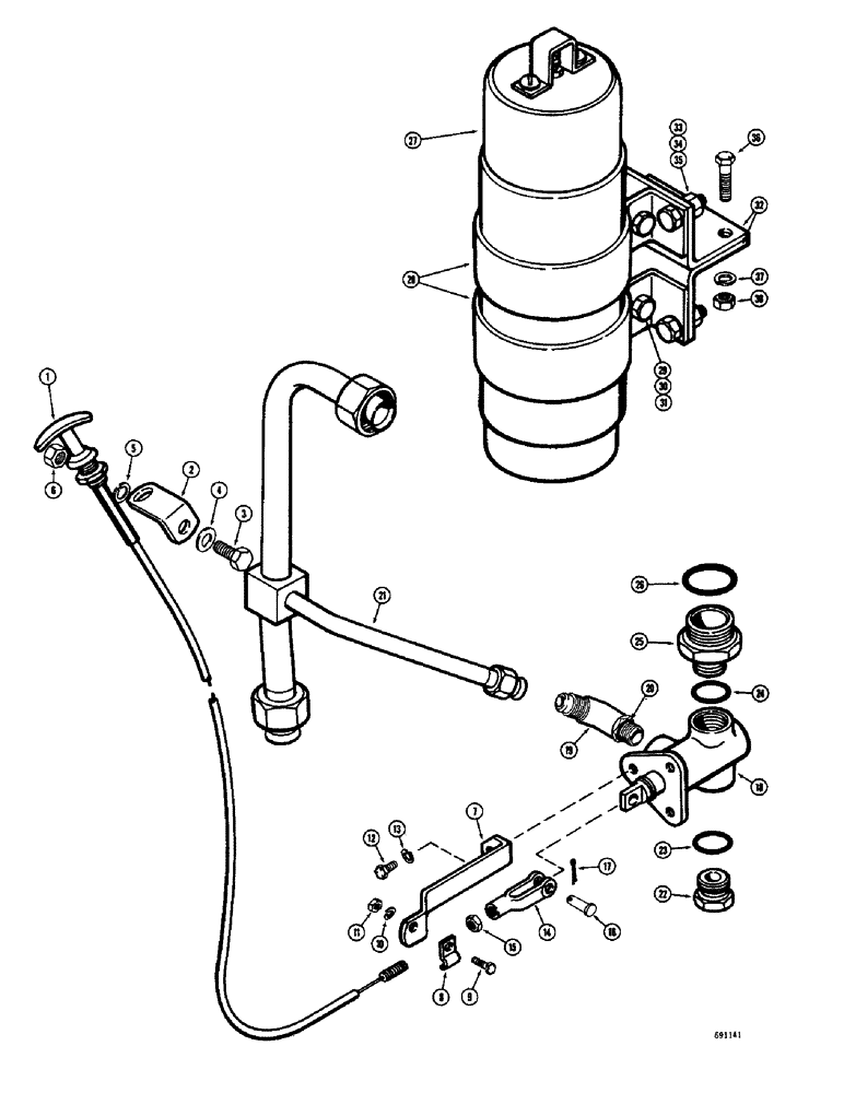 Схема запчастей Case W8B - (234) - ACCUMULATOR ATTACHMENT (07) - HYDRAULIC SYSTEM