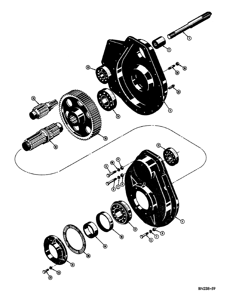 Схема запчастей Case 310C - (056) - FINAL DRIVE AND AXLE SHAFT (04) - UNDERCARRIAGE