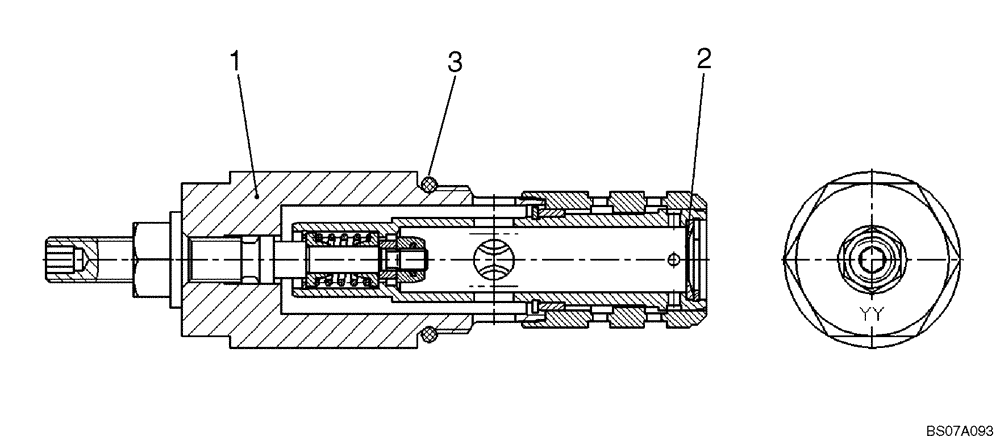 Схема запчастей Case 450CT - (06-23A) - PUMP, TANDEM - CONTROL CARTRIDGE WITH ORIFICE (06) - POWER TRAIN