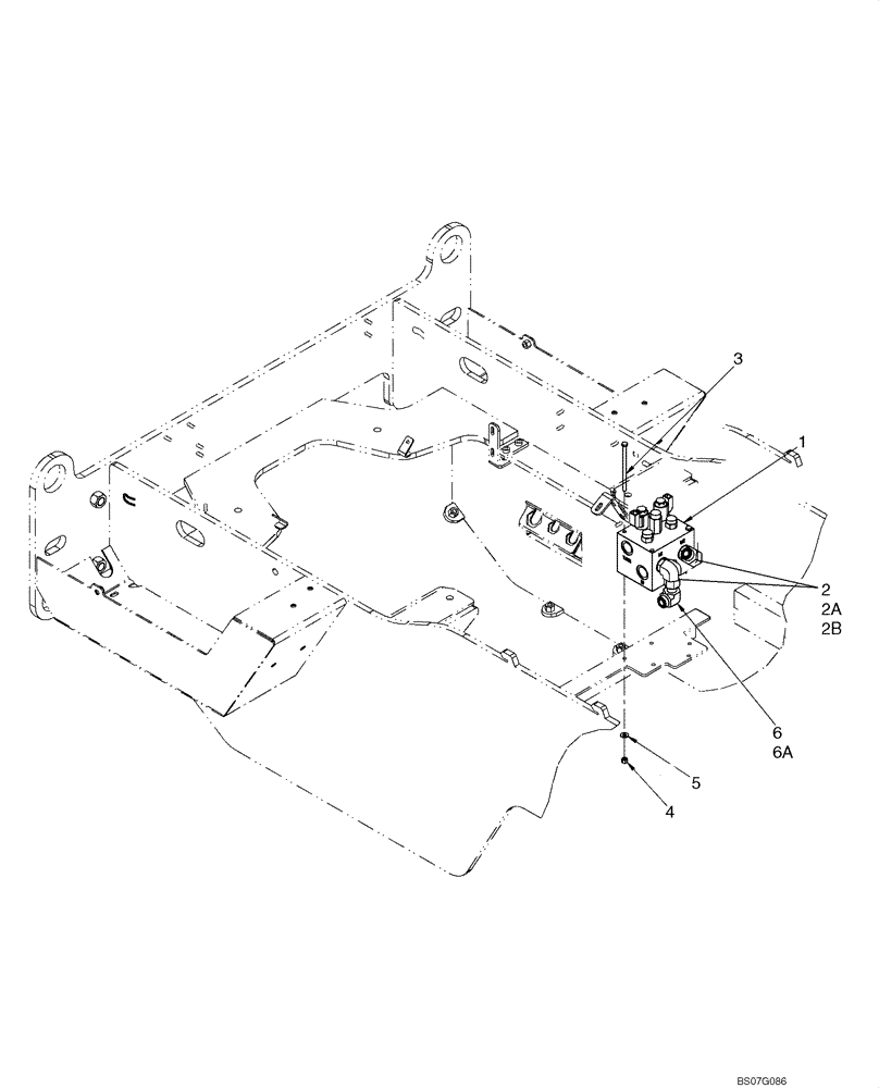 Схема запчастей Case 621E - (08-24) - VALVE, FAN SPEED AND REVERSER - MOUNTING (08) - HYDRAULICS