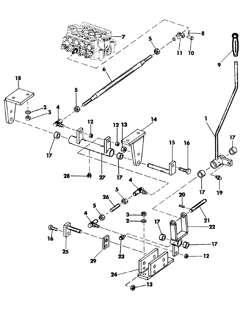 Схема запчастей Case 35EC - (041) - HOIST CONTROL AND LINKAGE (05) - UPPERSTRUCTURE CHASSIS