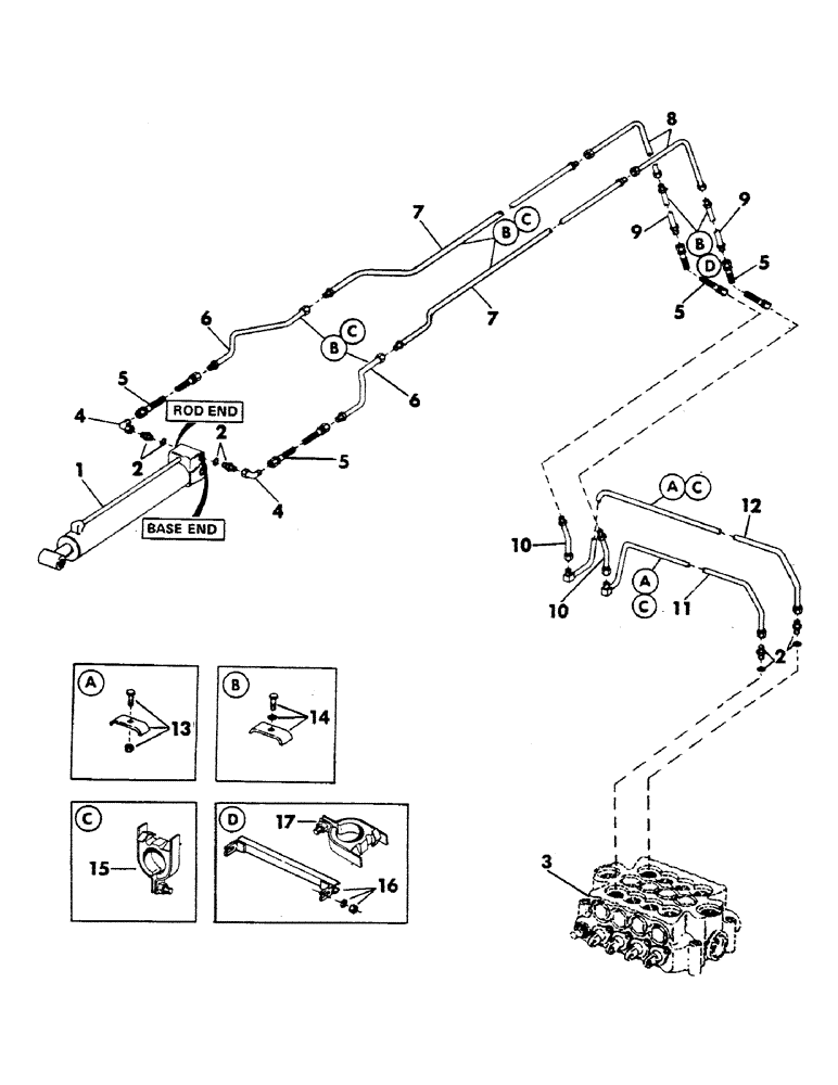 Схема запчастей Case 40YC - (113) - TOOL CYLINDER HYDRAULICS FOR "Y" BOOM (07) - HYDRAULIC SYSTEM