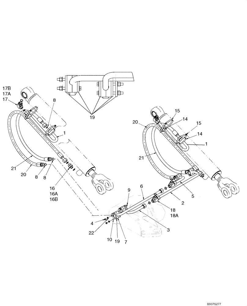 Схема запчастей Case 621E - (08-06) - HYDRAULICS - LOADER LIFT (XT LOADER) (08) - HYDRAULICS