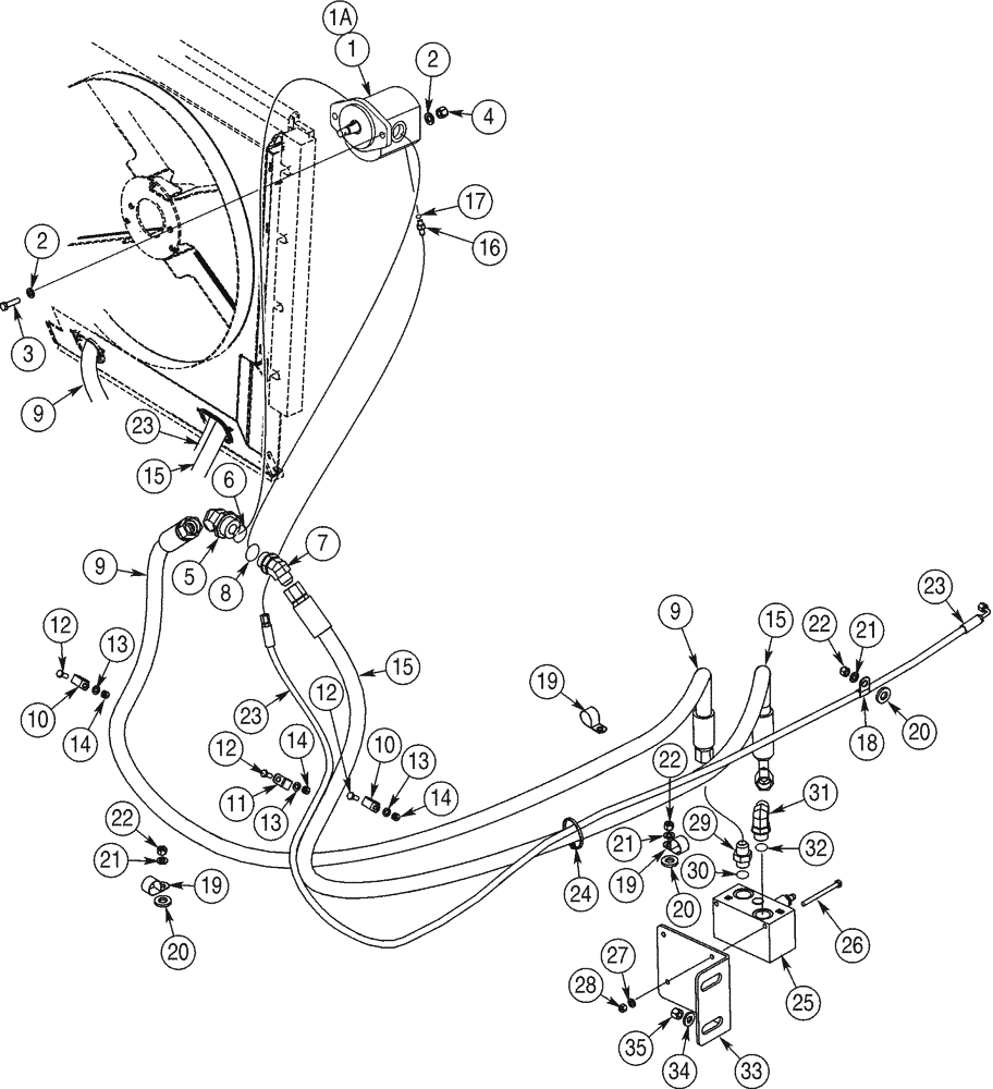 Схема запчастей Case 821C - (08-17) - HYDRAULICS FAN DRIVE (08) - HYDRAULICS