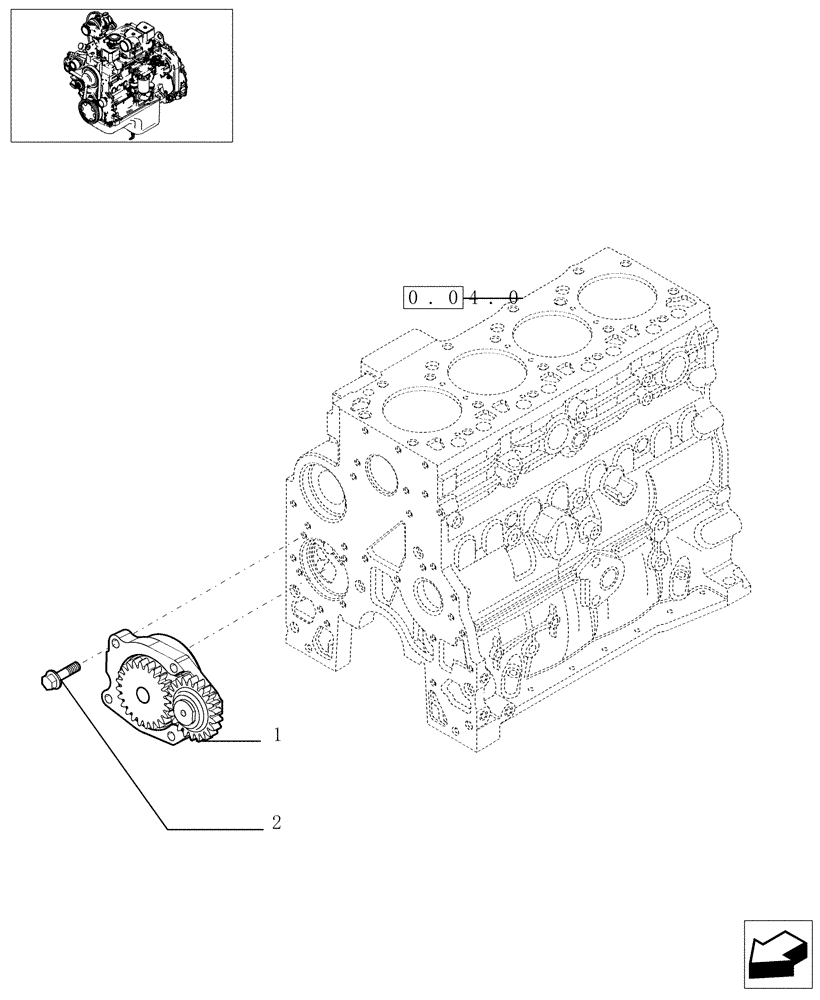 Схема запчастей Case F4DFE613G - (0.30.0[01]) - OIL PUMP - ENGINE (504099880) 