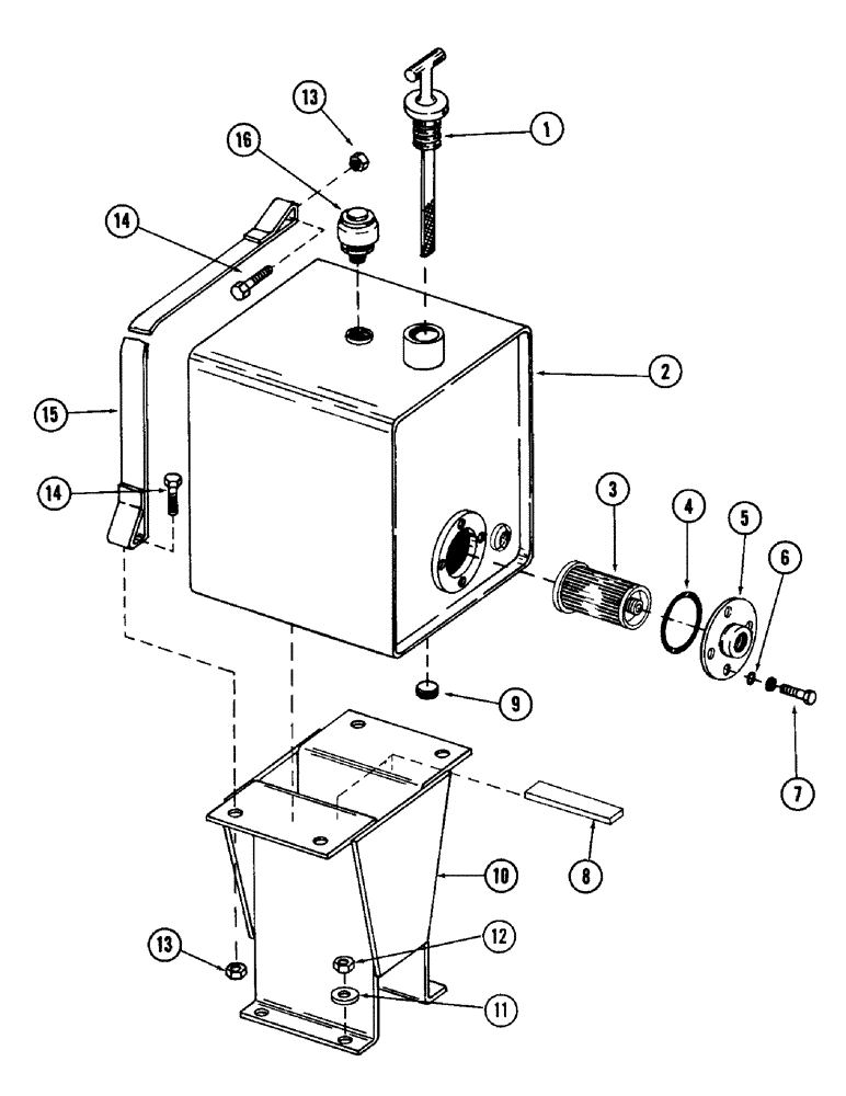 Схема запчастей Case 880 - (192) - HYDRAULIC OIL TANK AND RELATED PARTS (07) - HYDRAULIC SYSTEM