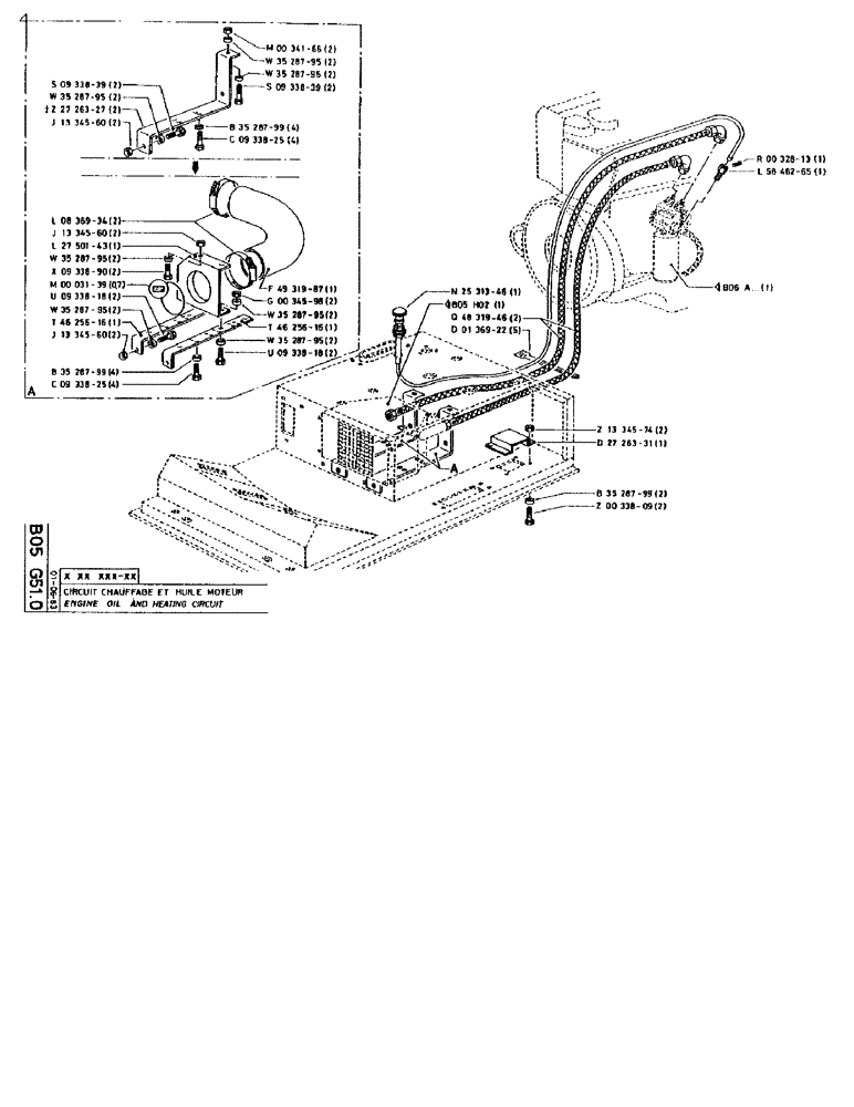 Схема запчастей Case 90BCL - (116) - ENGINE OIL AND HEATING CIRCUIT (01) - ENGINE