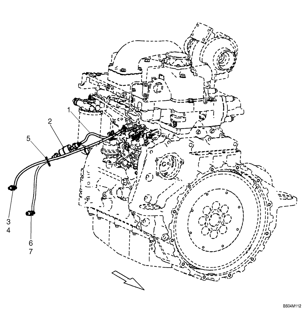 Схема запчастей Case 440CT - (03-01) - FUEL LINES WITH PUSH CLAMPS AT FUEL FILTER; IF USED (03) - FUEL SYSTEM