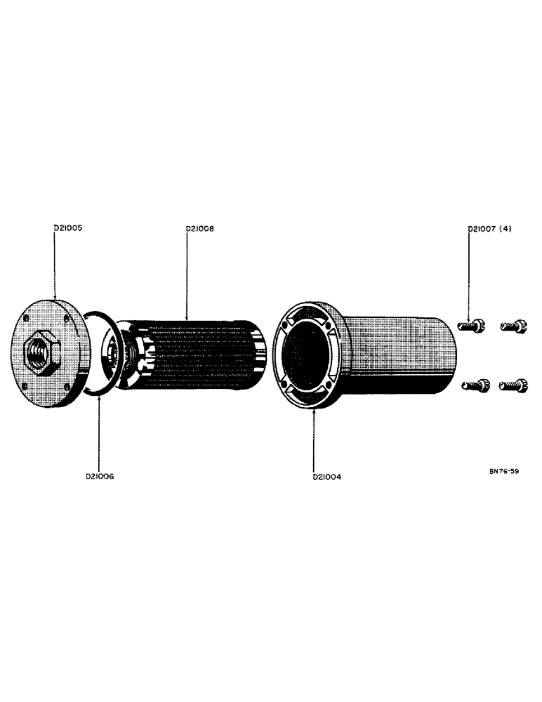 Схема запчастей Case 21 - (64) - D21003 HYDRAULIC OIL FILTER 