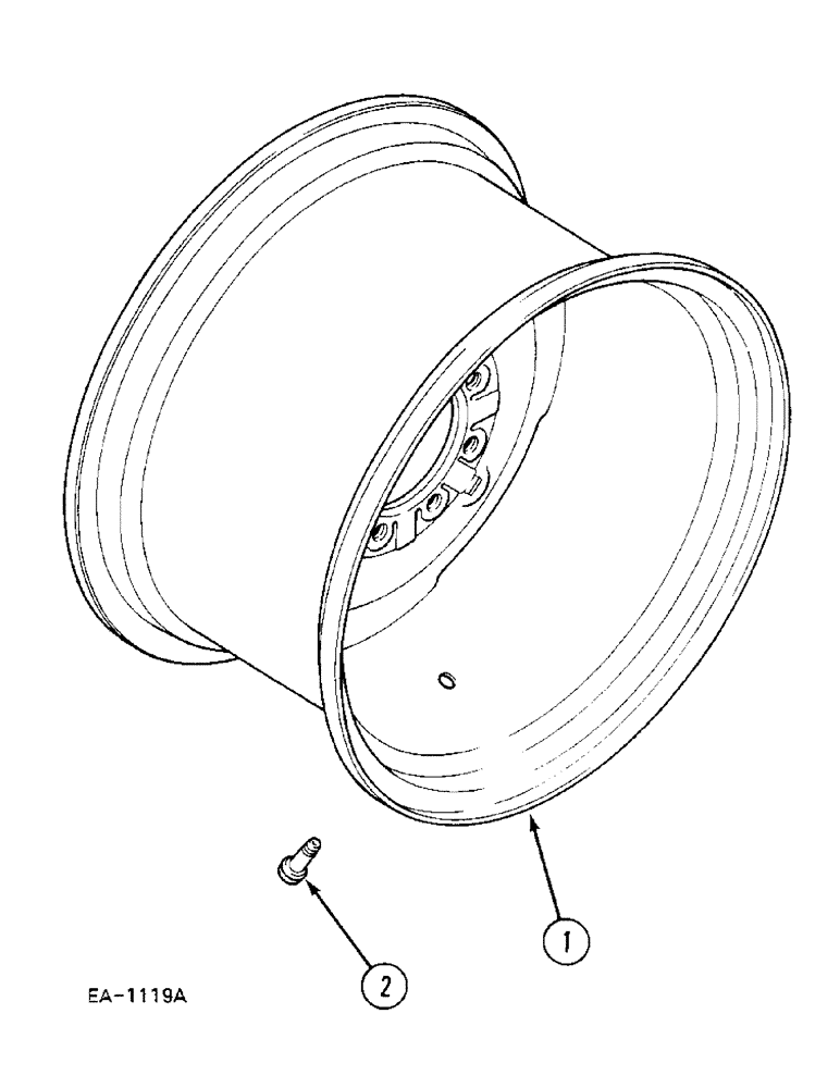 Схема запчастей Case 380B - (6-216) - REAR WHEELS, HEAVY DUTY DISC TYPE (06) - POWER TRAIN