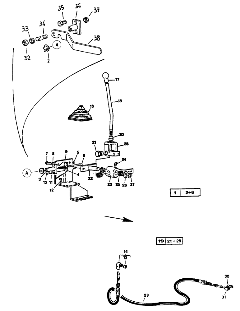 Схема запчастей Case 221B - (9-02) - CONTROL LEVER - LOADER ATTACHMENT, 121B DAH1215912- / 221B DAH2215913- (09) - CHASSIS/ATTACHMENTS