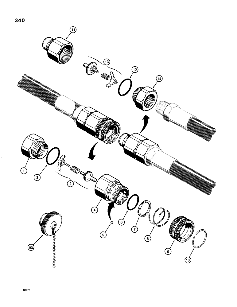 Схема запчастей Case 480C - (340) - HYDRAULIC QUICK DISCONNECT COUPLINGS (35) - HYDRAULIC SYSTEMS