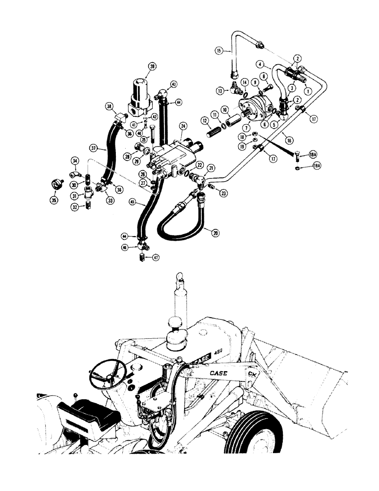 Схема запчастей Case 480CK - (16) - LOADER PRIMARY HYDRAULICS (35) - HYDRAULIC SYSTEMS