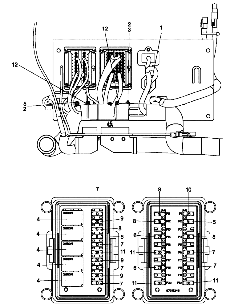 Схема запчастей Case 650L - (55.100.04[03]) - HARNESS, MAIN ROPS, FUSES (55) - ELECTRICAL SYSTEMS