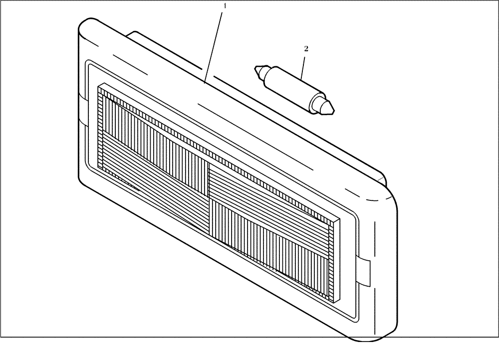 Схема запчастей Case 221D - (32.581[002]) - INTERIOR LAMP CAB MOUNTING PARTS (OPTION) (S/N 581101-UP) (55) - ELECTRICAL SYSTEMS