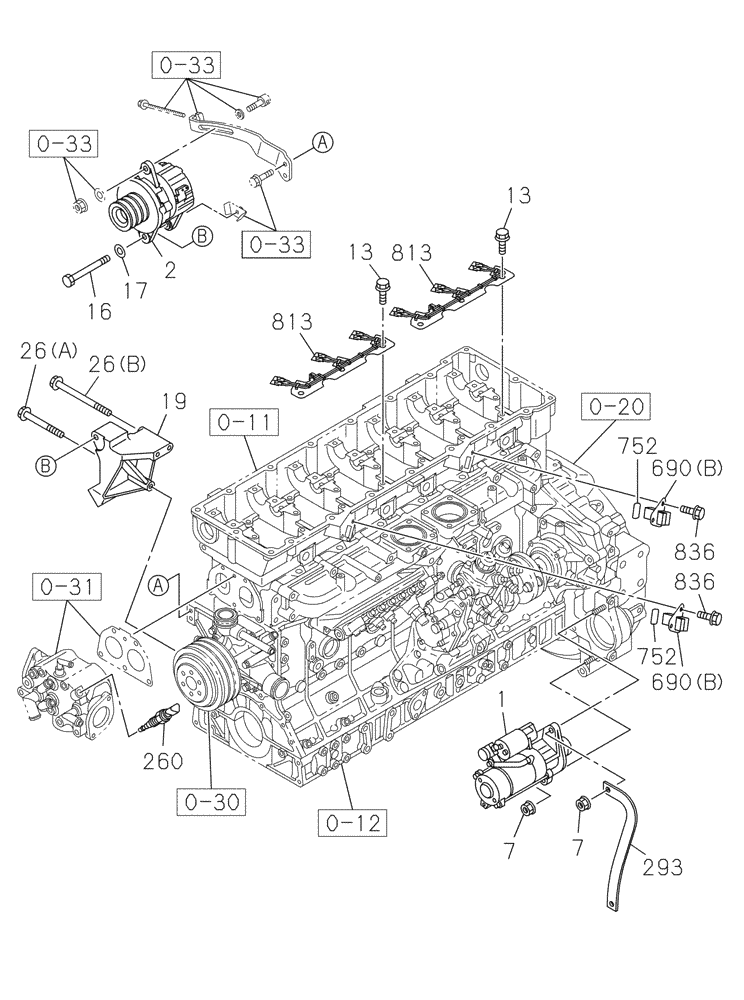 Схема запчастей Case CX470C - (04-060-01[01]) - ELECTRICAL ACCESSORIES - ENGINE (06) - ELECTRICAL SYSTEMS