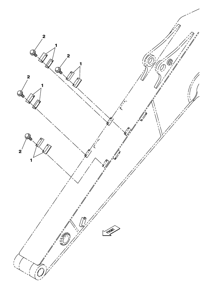 Схема запчастей Case CX470C - (09-209-00[01]) - DIPPER - 3.38 M - OPTIONAL - BRACKET (05.1) - UPPERSTRUCTURE CHASSIS/ATTACHMENTS