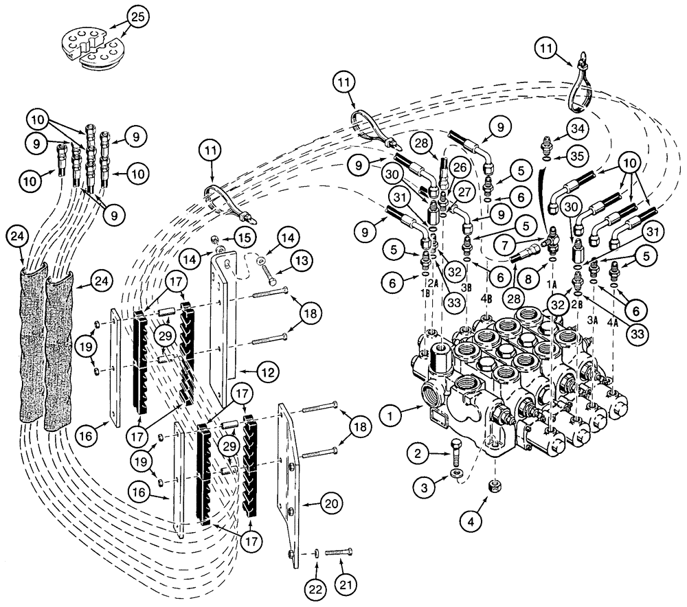 Схема запчастей Case 721C - (08-44) - HYDRAULICS - LOADER CONTROL, REMOTE (08) - HYDRAULICS