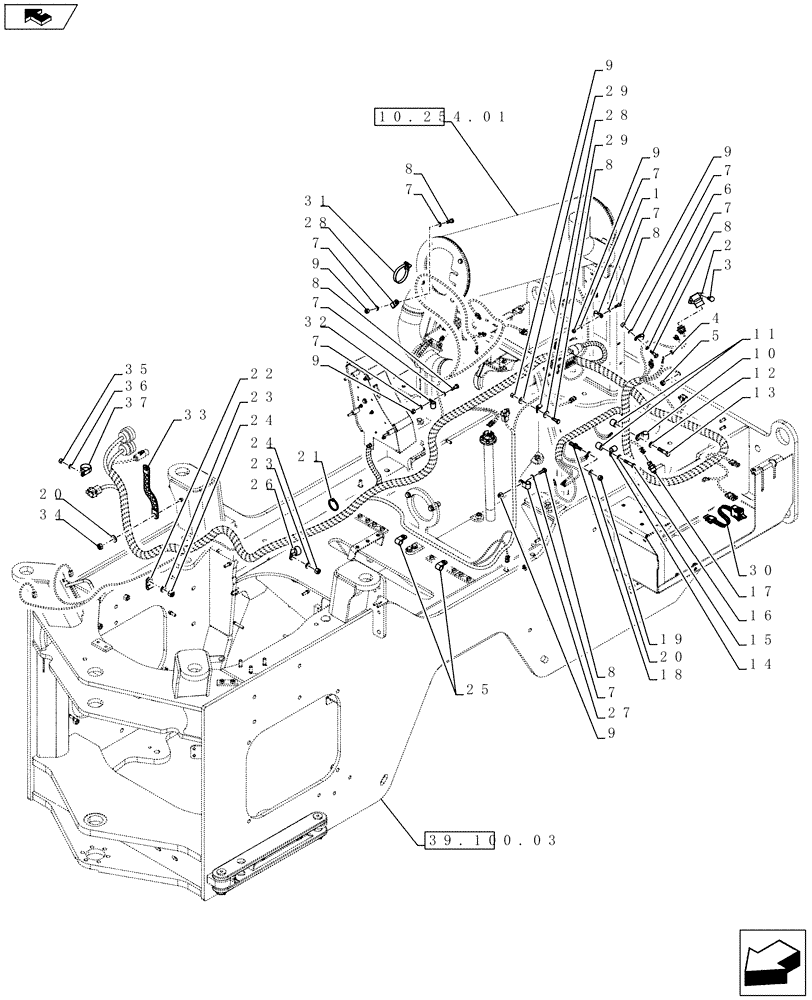 Схема запчастей Case 721F - (55.100.11[02]) - HARNESS INSTALLATION, ENGINE (55) - ELECTRICAL SYSTEMS