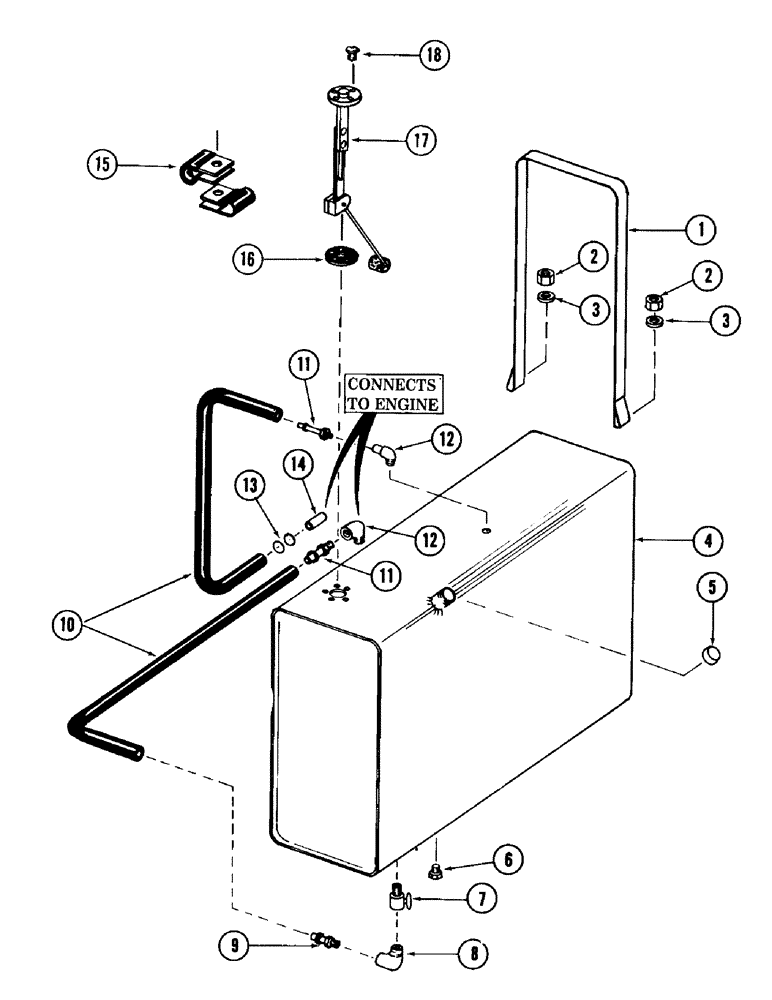 Схема запчастей Case 980 - (066) - FUEL TANK AND LINES (02) - FUEL SYSTEM