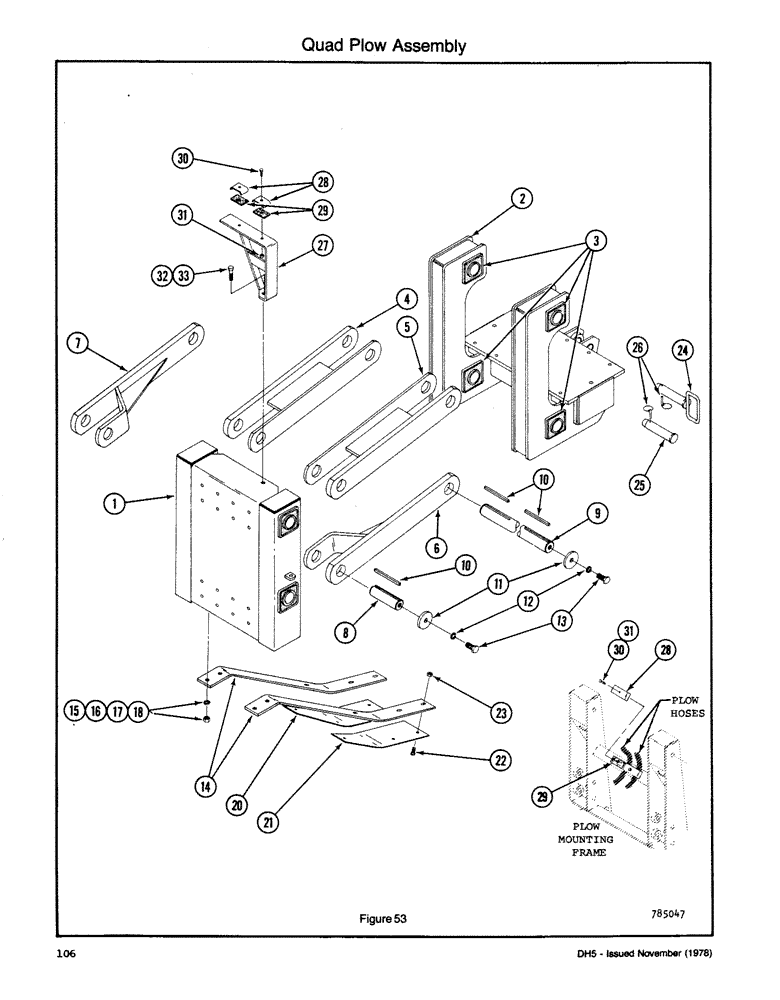 Схема запчастей Case DH5 - (106) - QUAD PLOW ASSEMBLY (89) - TOOLS