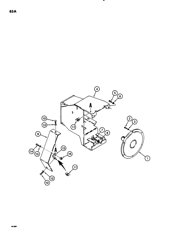 Схема запчастей Case SD100 - (063A) - PROPULSION PUMP MOUNTING PLATE AND ADAPTER SHAFT, DEUTZ DIESEL ENGINE SERIAL NO. 1232821 AND AFTER (29) - HYDROSTATIC DRIVE