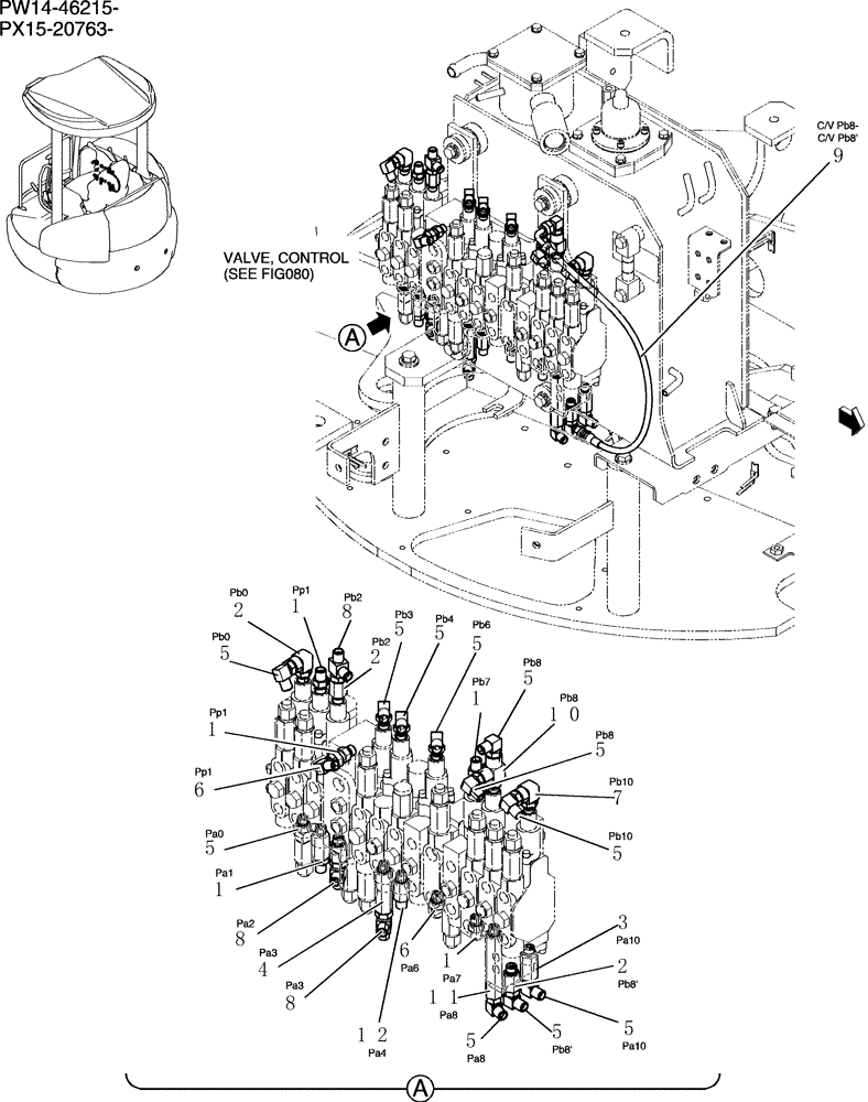 Схема запчастей Case CX31B - (142-72[1]) - CONTROL LINES, MAIN ANGLE DOZER (00) - GENERAL & PICTORIAL INDEX