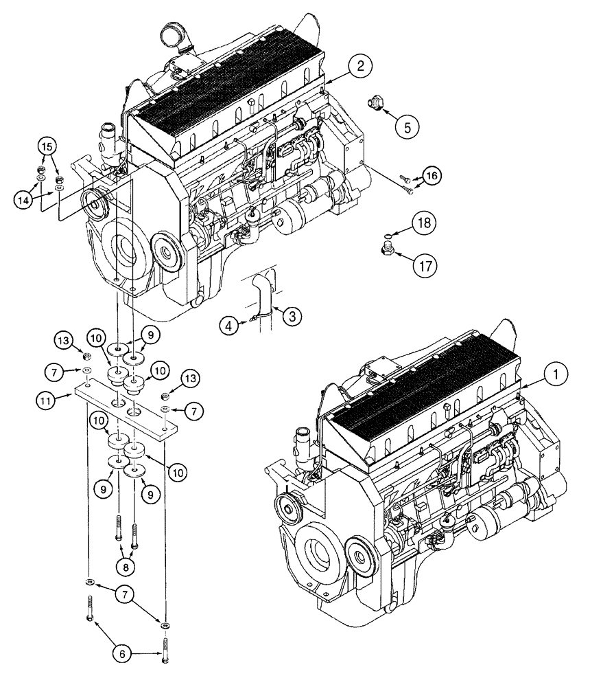 Схема запчастей Case 921C - (02-13) - MOUNT, ENGINE (02) - ENGINE