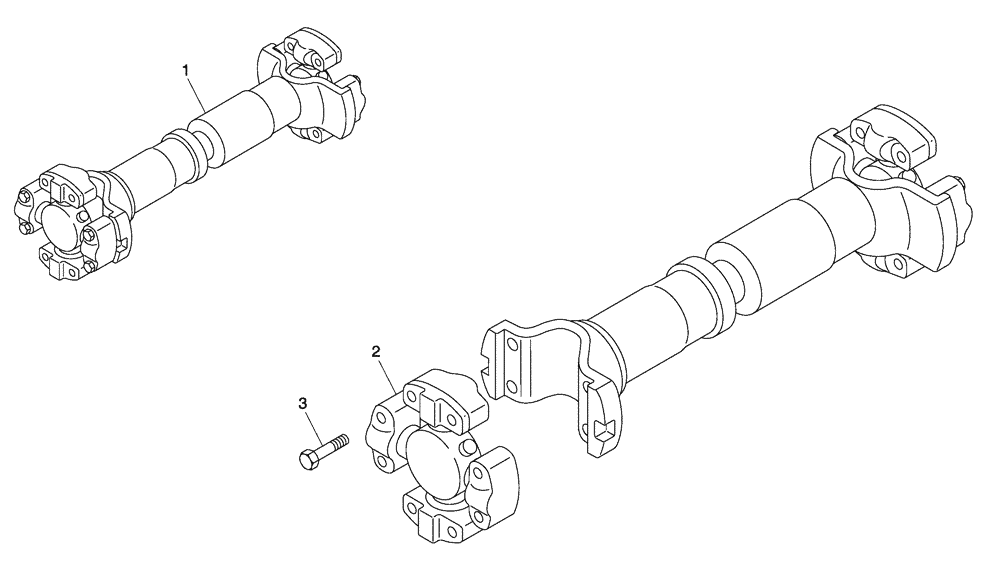 Схема запчастей Case 327B - (24FG0000050[001]) - PROPELLER SHAFT (89500423646) (03) - Converter / Transmission