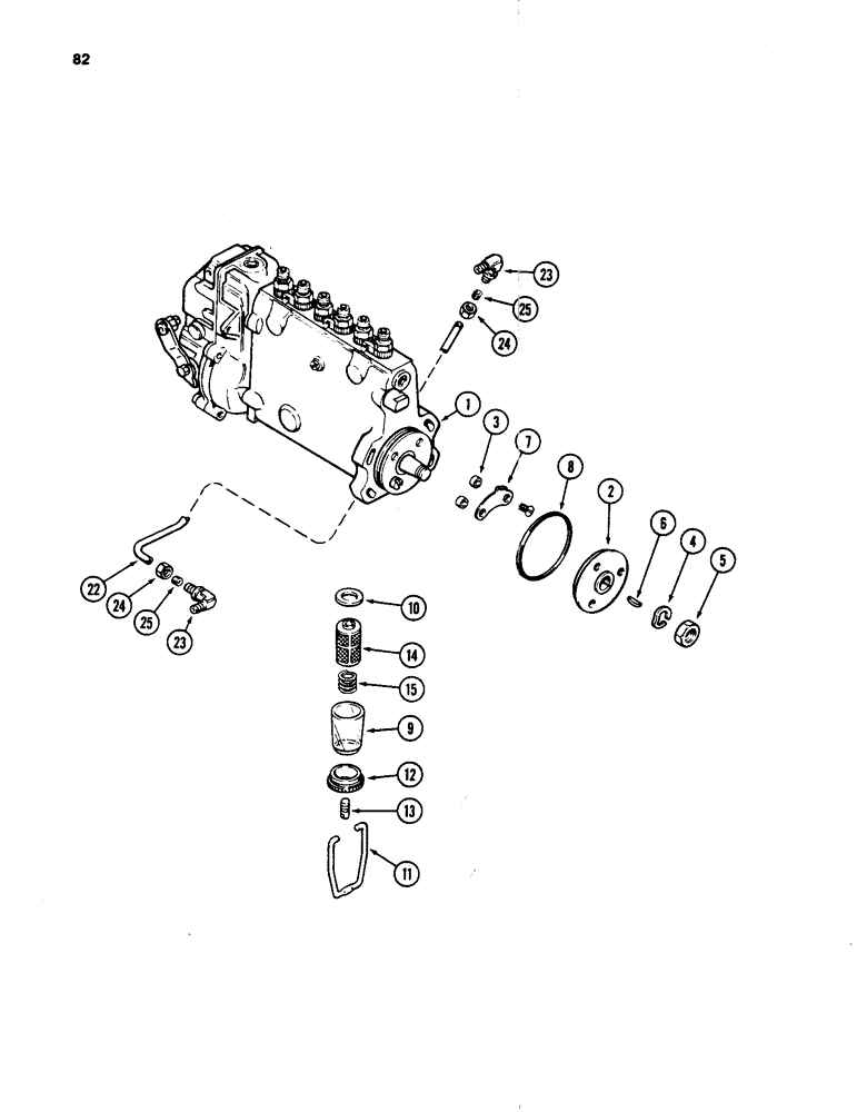 Схема запчастей Case W24C - (082) - INJECTION PUMP, INJECTION PUMP (03) - FUEL SYSTEM