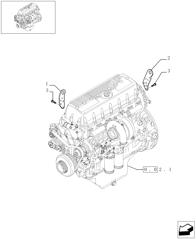 Схема запчастей Case F3AE0684P E906 - (0.45.0[01]) - HOOKS - ENGINE (504065242) 